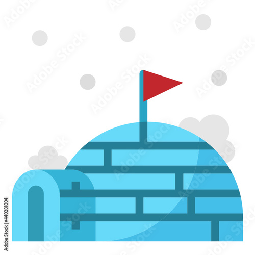 igloo flat icon