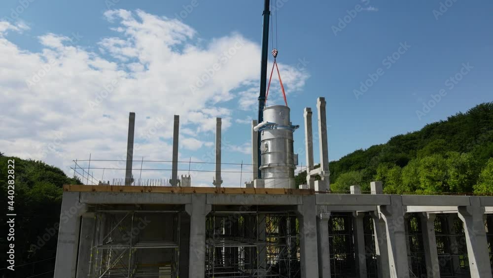 custom made wallpaper toronto digitalDrone flies on a construction site