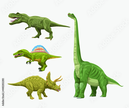 small various dinosaurus set isolated on white © ifh85