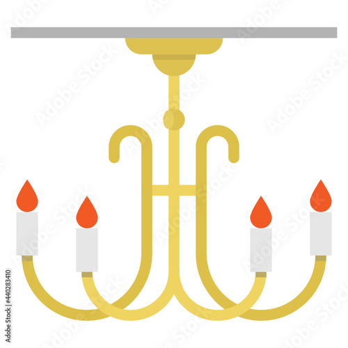chandelier flat icon