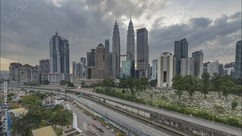 Wallpaper Mural view of kuala lumpur skyline during sunrise Torontodigital.ca