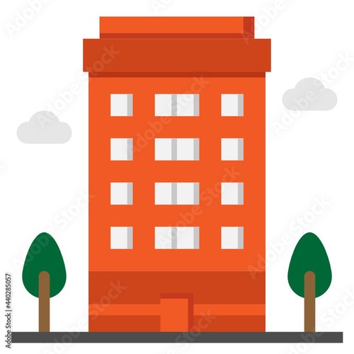 building flat icon