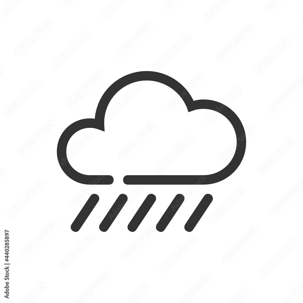 Rainy outline icon. Rainy outline icon.