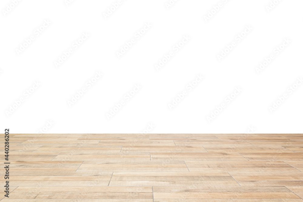 wooden floor on white background. - obrazy, fototapety, plakaty 
