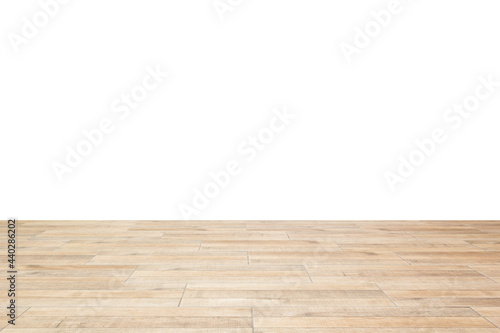 wooden floor on white background. photo
