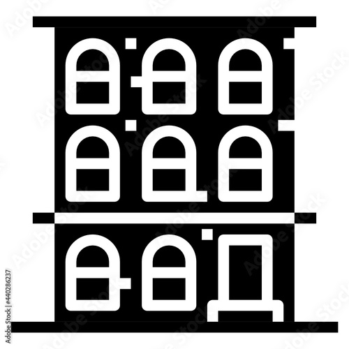 apartment glyph icon