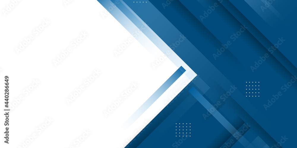 Abstract geometric blue and white color background. Vector