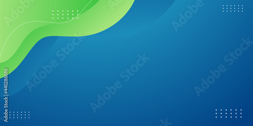 Blue abstract background with green wave shapes. Blue green background, abstract images and design element. Abstract Blue Green Background, Vector Graphics 