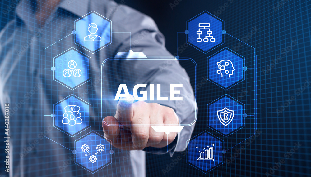 Fototapeta premium Business, Technology, Internet and network concept. Agile Software Development.
