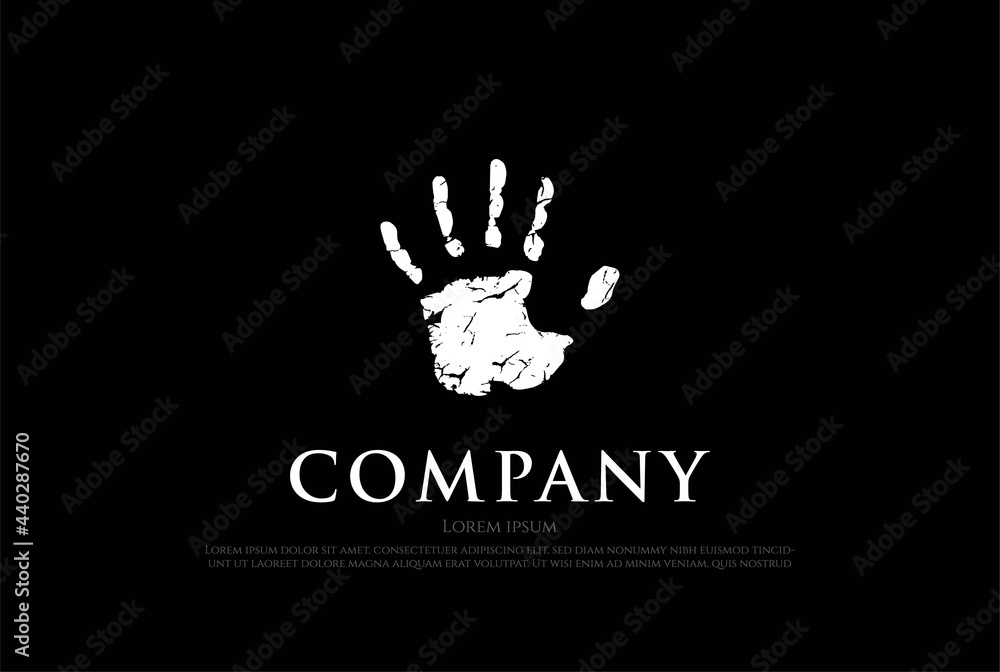 Hand Print for Community, Charity, or Foundation Logo Design Vector Hand Print for Community, Charity, or Foundation Logo Design Vector