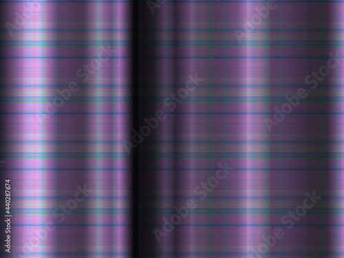 Illustration of a purple checkered curtain photo