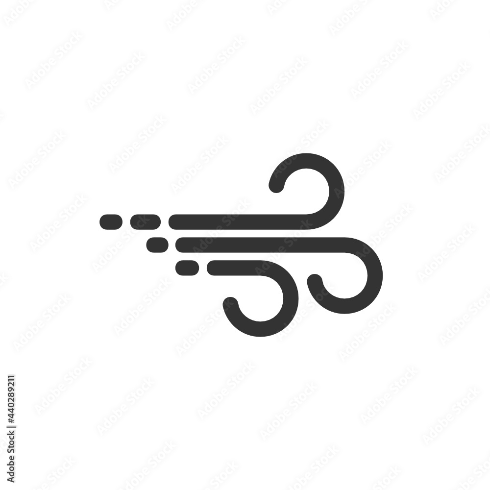 Windy solid icon. Windy solid icon.