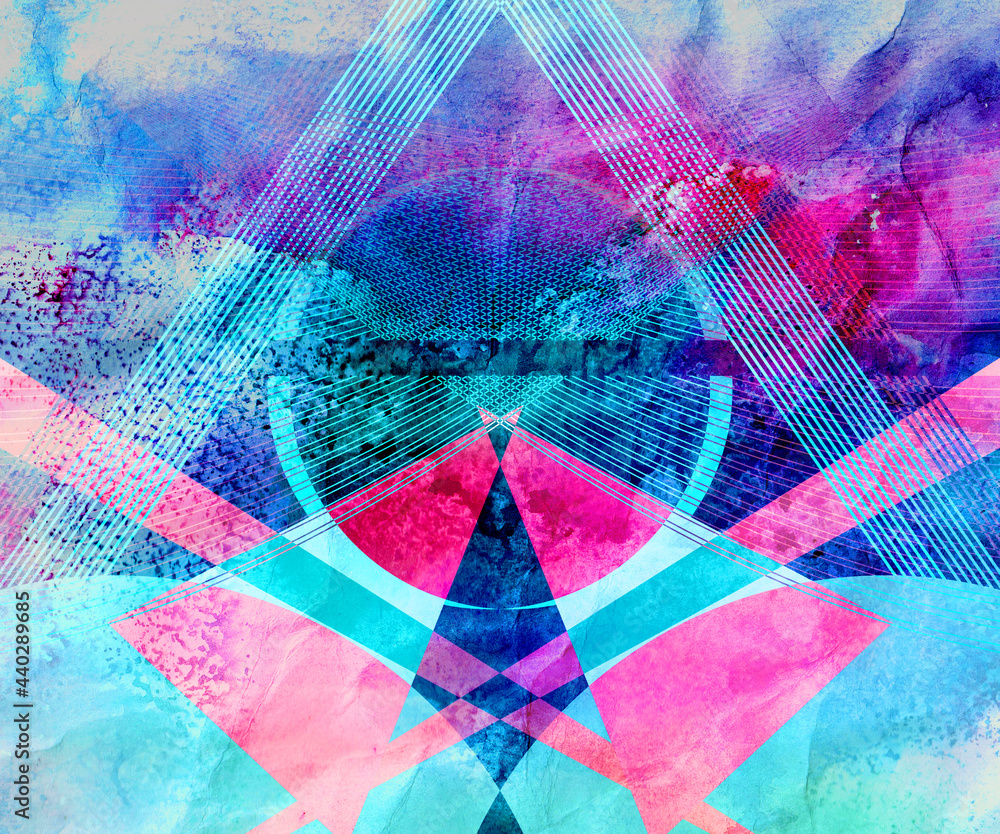 Fototapeta premium Abstract multi-colored background of geometric objects