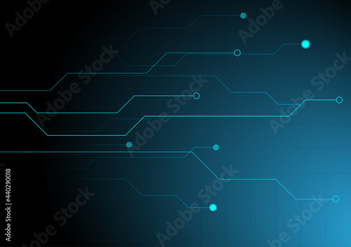 Blue line technology abstract science innovation concept vector background and glowing light with some Elements of this image
