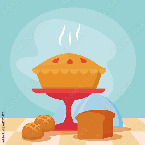 pie and bread