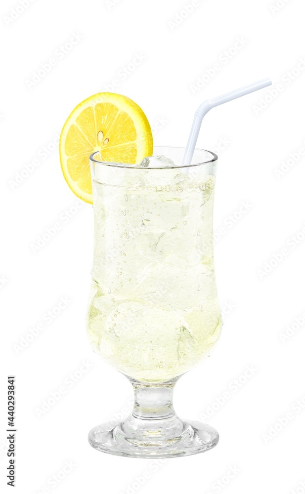 フロートグラス レモンスカッシュ レモネード イラスト リアル ストロー Stock イラスト Adobe Stock