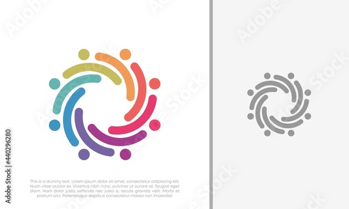 Global Community Logo Icon Elements Template. Community human Logo template vector. Community health care. Abstract Community logo