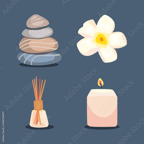 Spa center icon collection