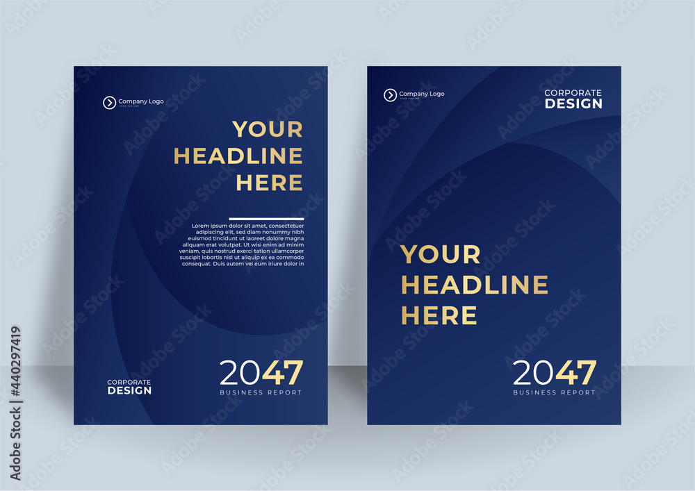 Blue gold corporate identity cover business vector design, Flyer brochure advertising abstract background, Leaflet Modern poster magazine layout template, Annual report for presentation. Blue gold corporate identity cover business vector design, Flyer brochure advertising abstract background, Leaflet Modern poster magazine layout template, Annual report for presentation.