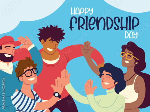 people celebrating friendship