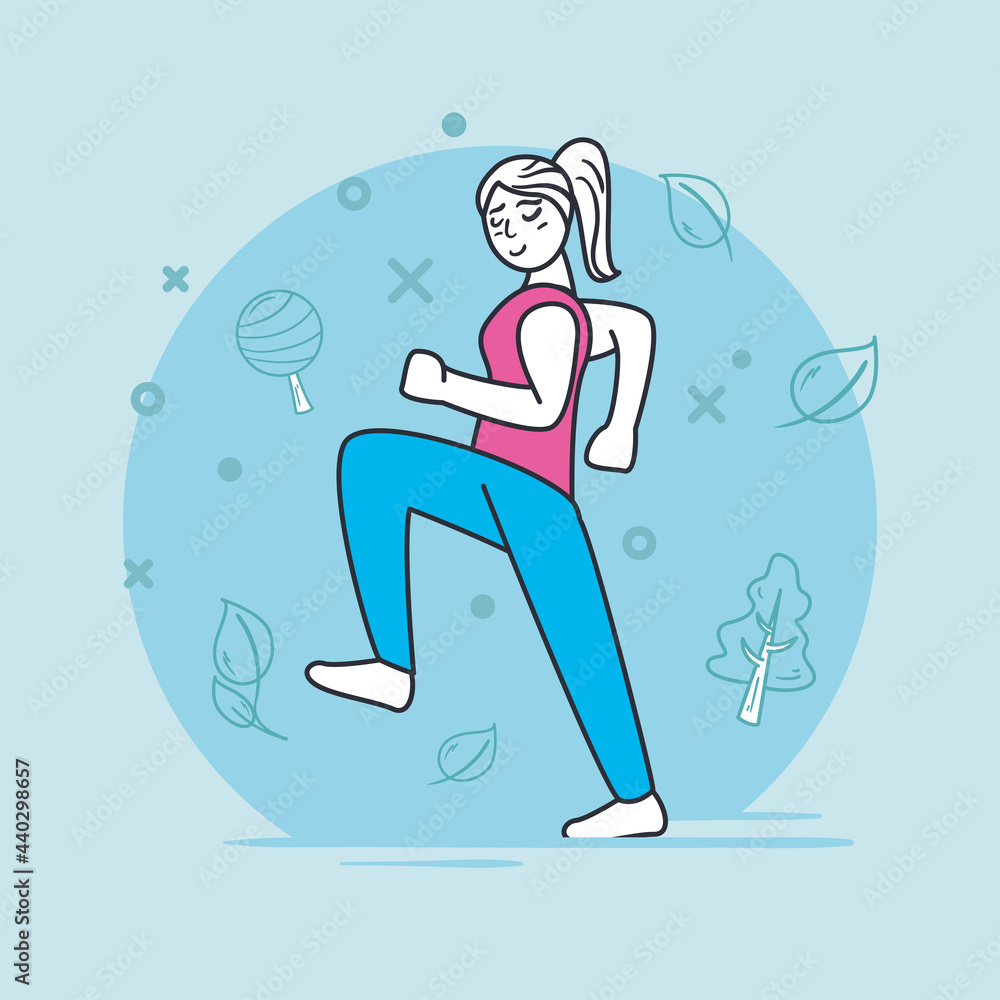 girl doing exercise