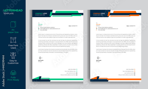 Professional Creative  Letterhead Template Design For Your Business