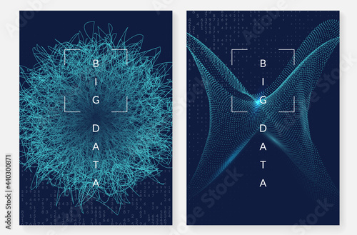 Digital technology abstract background. Artificial intelligence, deep learning and big data concept.
