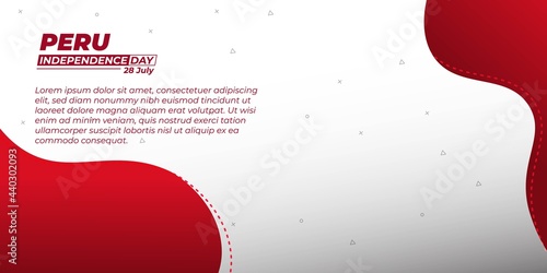 Peru Independence day with Red and White background design