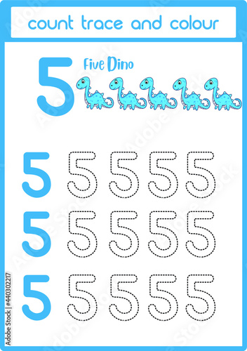 Count Traces and Colors dino