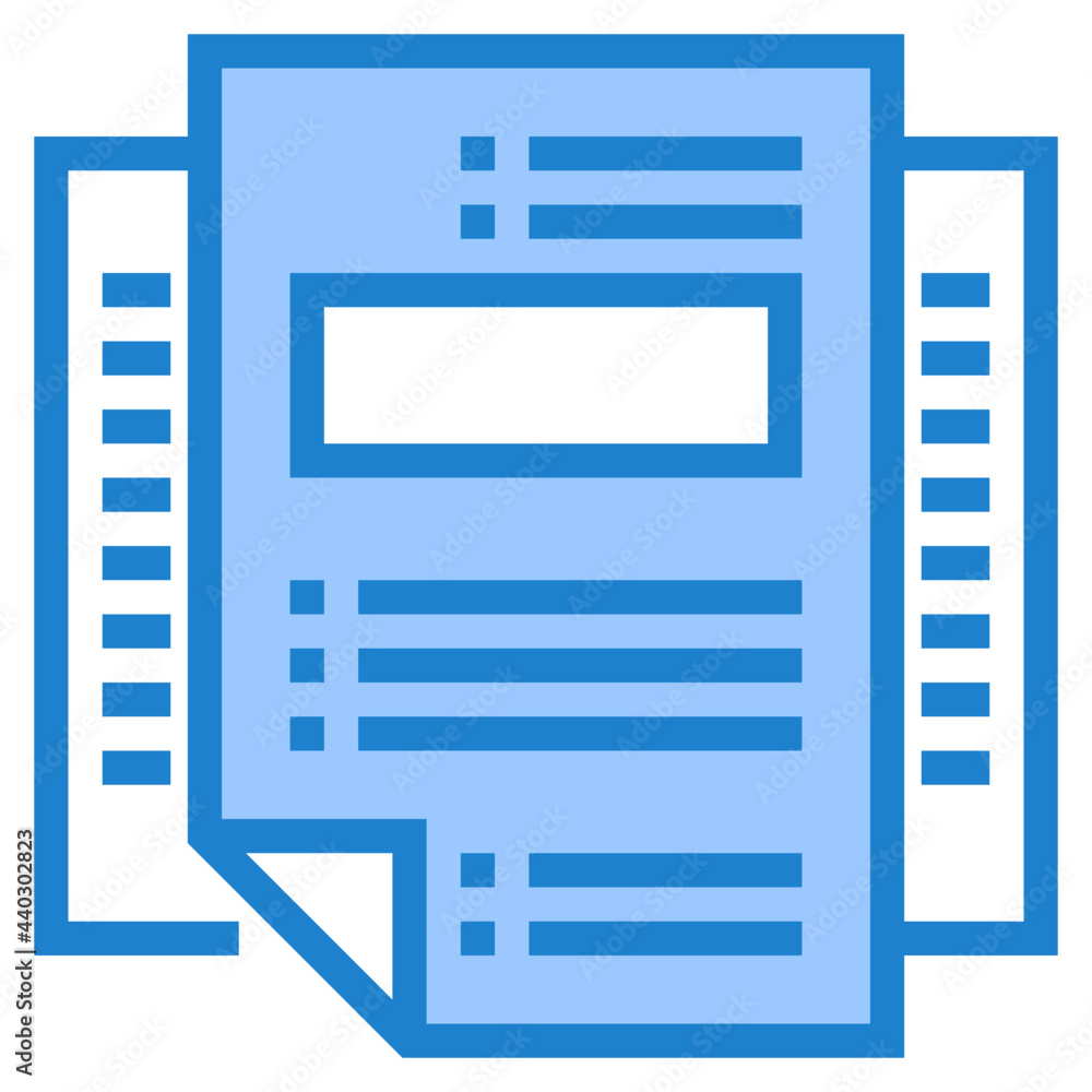 Fototapeta premium Files blue style icon