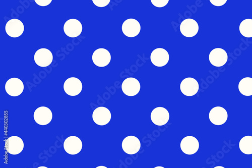 dark blue background with polka dots, blue background in a white circle