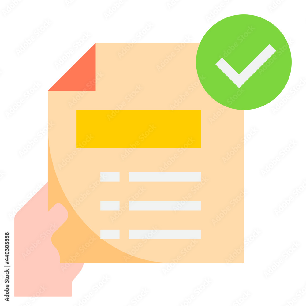 File check flat style icon