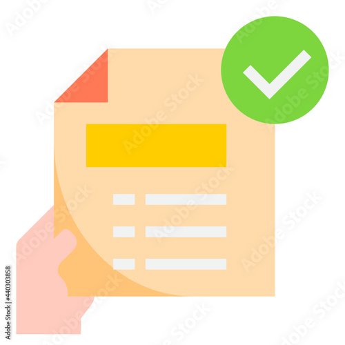 Obraz na płótnie File check flat style icon w salonie