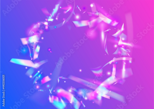 Kaleidoscope Background. Transparent Glitter. Retro Flyer. Festive Foil. Violet Disco Sparkles. Carnival Effect. Shiny Festival Template. Luxury Art. Purple Kaleidoscope Background