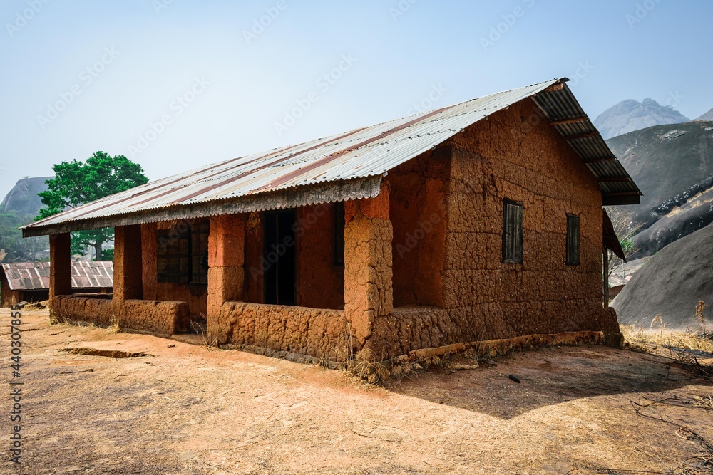 Idanre, Ondo, Nigeria - January 22, 2020: Idanre Hill Peak, Colonial court room Idanre, Ondo, Nigeria - January 22, 2020: Idanre Hill Peak, Colonial court room