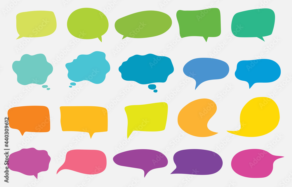 Vector set of speech bubbles. Blank empty speech bubbles Vector set of speech bubbles. Blank empty speech bubbles