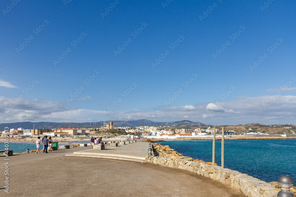 View of Tarifa city. In background Bay of Rada View of Tarifa city. In background Bay of Rada