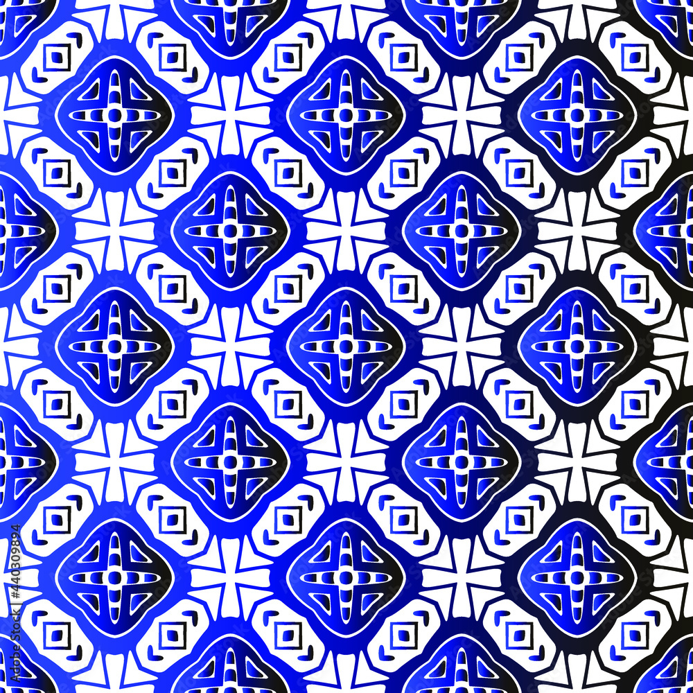Geometric vector pattern with blue and black gradient. simple ornament for wallpapers and backgrounds. Geometric vector pattern with blue and black gradient. simple ornament for wallpapers and backgrounds.
