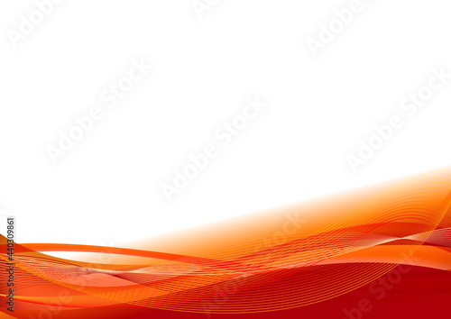 赤色の波型ウェーブ幾何学模様背景フレーム