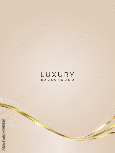 Luxurious golden waved strips background