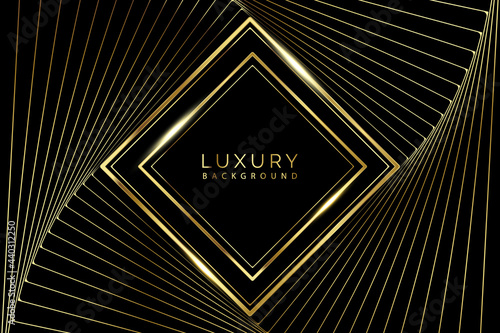 Luxury golden abstract black background photo