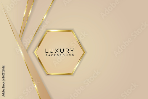 Luxury hexagon golden abstract background