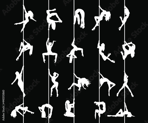 Collection of Striptease Dancer silhouette