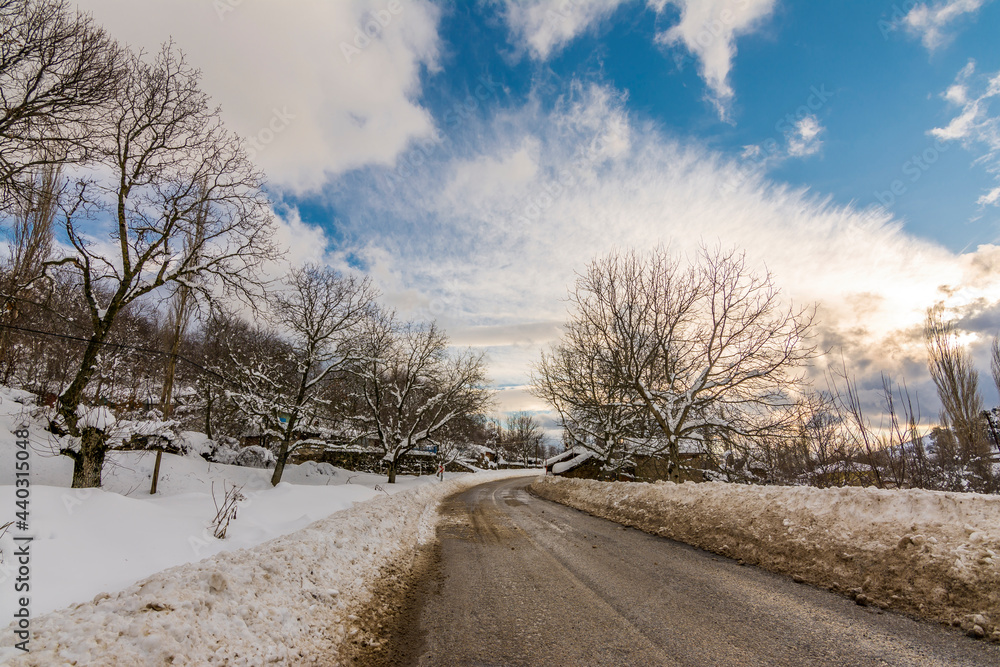 Winter scene in Bozdag Mountain