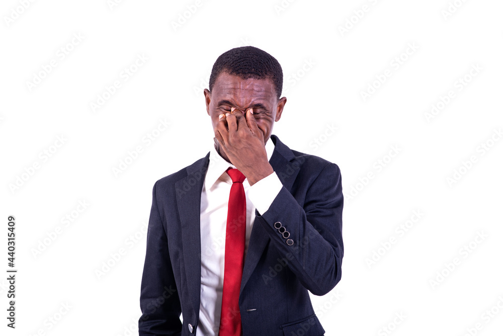 portrait of a businessman feeling tired. portrait of a businessman feeling tired.