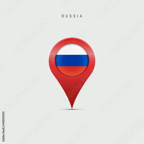 Free Download Teardrop map marker with flag of Russia. Vector illustration - GFXLoad