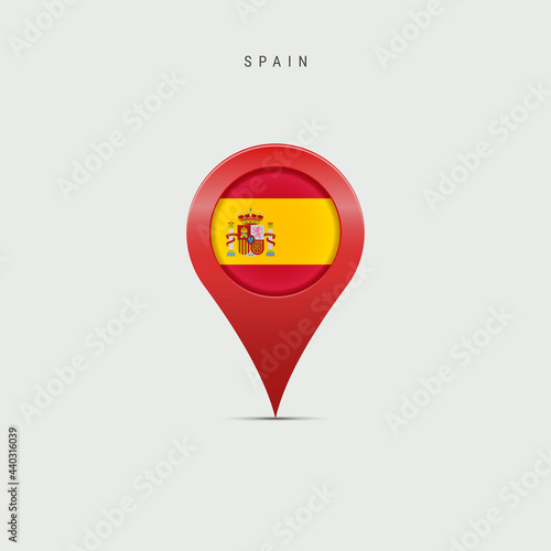 Free Download Teardrop map marker with flag of Spain. Vector illustration - GFXLoad