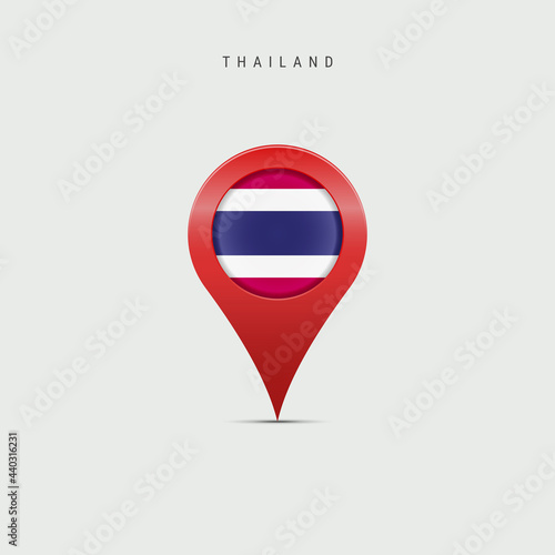 Free Download Teardrop map marker with flag of Thailand. Vector illustration - GFXLoad