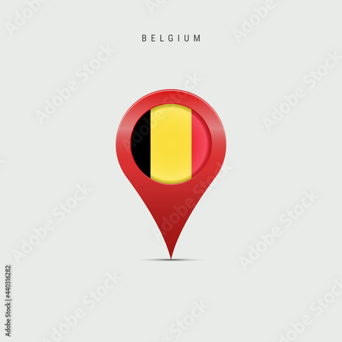 Free Download Teardrop map marker with flag of Belgium. Vector illustration - GFXLoad