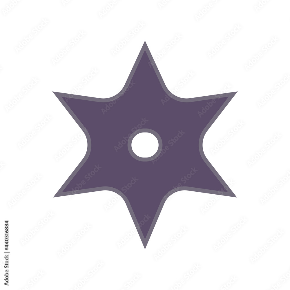 Ninja throwing star weapon vector illustration icon. Shuriken symbol ninja star steel blade isolated white. Cartoon fighting weapon karate drawn. Combat martial sign silhouette artwork object Ninja throwing star weapon vector illustration icon. Shuriken symbol ninja star steel blade isolated white. Cartoon fighting weapon karate drawn. Combat martial sign silhouette artwork object